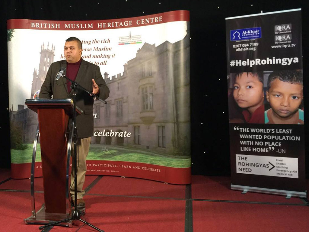 BHRN Executive Director, Mr Kyaw Win, giving a public talk in Manchester, UK.